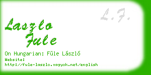 laszlo fule business card